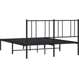  Metalni okvir za krevet s uzglavljem crni 150x200 cm | Eponuda.com
