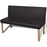 vidaXL Klop 139,5 cm temno rjavo umetno usnje Cene