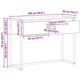  Konačna Stolić Crni hrast 100 x 36 x 75 cm Konstruirano drvo | shoptok.hr