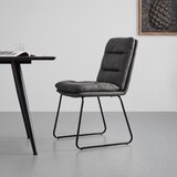 Bessagi Home stol kona, temno siva, mikrovlakna | Shoptok.si