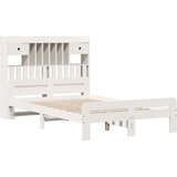  Krevet s regalom z knjige bez madraca bijeli 135x190cm borovina | shoptok.hr