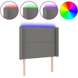  LED uzglavlje tamnosivo 103 x 16 x 118/128 cm od tkanine | shoptok.hr
