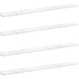  Polica na zidu s policom 4 pcs Bijeli mramor 115 x 9 x 3 cm | shoptok.hr