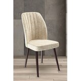 Hanah home set trpezarijskih stolica Platinum 2 kom, krem tkanina Jerry, braon metalne noge | Eponuda.com