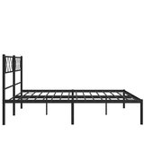  Metalni okvir za krevet s uzglavljem crni 193x203 cm | shoptok.hr