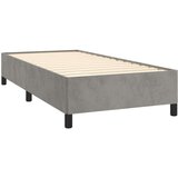 Box spring krevet s madracem svjetlosivi 90x190 cm baršunasti | shoptok.hr