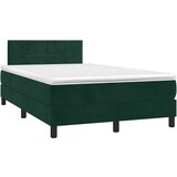 Box spring krevet s madracem tamnozeleni 120x200 cm baršunasti | shoptok.hr