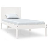  The Living Store Posteljni okvir bel iz trdne borovine 100x200 cm - Posteljni Okvir, (21449976) | Shoptok.si