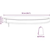 vidaXL Pokrov za zunanjo mizo Črna 92 x 92 x 10 cm 210D tkanina | Shoptok.si