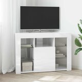  Kotni LED TV ormar Zidne Visoki sjaj bijela 100x40x68cm | shoptok.hr