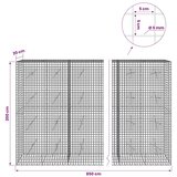  Gabion s žicom debljine 5 mm i mrežom 5x5 cm 850x20x200 cm - 20 cm 200 cm 850 cm | shoptok.hr