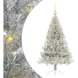  Umjetno predsvijetljeno božićno drvce Srebrno 120 cm PET | shoptok.hr