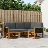  Set vanjskih sofa 4 pcs Prirodna i antracit Poliester | Eponuda.com
