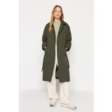 Trendyol Khaki Epaulette detaljni kaiš s dugim rolom s pojasom | ePonuda.com