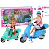 Lutke za igru mama i kćer na skuterima - zeleno/plavi  Lutke za igru mama i kćer na skuterima - zeleno/plavi Slike
