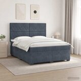  Boxspring krevet s madracem Tamnosiva 140 x 200 cm Baršun 144 x 200 x 140.5 cm | Shoptok.si
