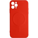 AVIZAR Magsafe iPhone 11 Pro Max silikonski upogljivi ovitek z mehkim ovitkom na dotik - rdec, (20640264) Cene