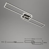 BRILO led prigušiva plafonska lampa frame 2xLED/20W/230V 2700-6500K + daljinski upravljač | Eponuda.com