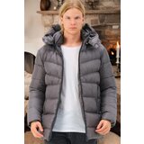Dewberry M8659 MEN'S COAT-PLAIN ANTHRACITE | shoptok.hr