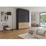 Modern Living Omara Za Oblačila Max, Temno Siva, Barva Hrasta | Shoptok.si