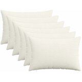  Presvlaka za jastuk 6 pcs HEERLEN Krem 30 x 50 cm Kord - Krem 30 x 50 cm 6 | shoptok.hr