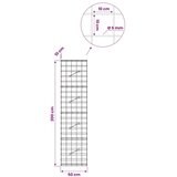  Gabion s žicom debljine 5 mm i mrežom 10x10 cm 50x10x200 cm - 10 cm 200 cm 50 cm | shoptok.hr