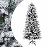  Umjetno božićno drvce s nogom 180 cm PVC i PE Zelena i bijela | shoptok.hr