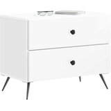  Nočna omarica s predalom Bela visok sijaj 62 x 34,5 x 47,5 cm, (5000210019) | Shoptok.si