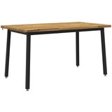  140 x 80 x 75 cm Čvrsto drvo akacije Bijela i crna Pravokutni | shoptok.hr
