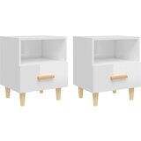 Furnova Nočne omarice 2 kosa visok sijaj bele 40x35x47 cm, (21927074) | Shoptok.si