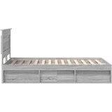  Konstrukcija postelje z vzglavjem Siva Sonoma 120 x 200 cm, (5000103898) | Shoptok.si