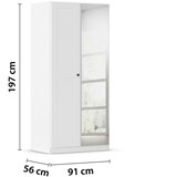 home24 OMARA S KLASIČNIMI VRATI, bela | Shoptok.si