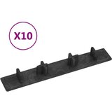 vidaXL Zaključni pokrovčki za plošče 10 kosov črna plastika | Shoptok.si