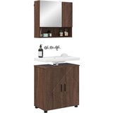 vidaXL Komplet pohištva za kopalnico 2 pcs Rjavi hrast 61 x 35 x 64 cm | Shoptok.si