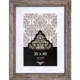 accent vintage 30x40 wooden frame brown 3231002