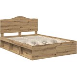  Konstrukcija postelje Oreh 140 x 190 cm Masivno borovo les, (5000102257) | Shoptok.si