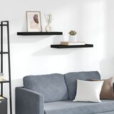  Plutajuće zidne police 2 kom crne 60 x 23,5 x 3,8 cm MDF | shoptok.hr