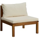 Maison Chic Sekcijski sredinski kavč - Sofa - Kanape s kremno belo blazino akacijev les, (21726951) Cene