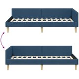  Kutni okvir kreveta Plava 90 x 190 cm tkanina | shoptok.hr