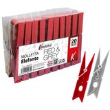  ŠTIPALICE SET 20/1 CRVENE I SIVE u