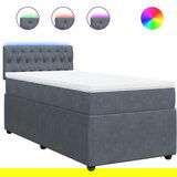 Maison Chic Box spring postelja - Vzmetna postelja z vzmetnico temno siva 100x200 cm žamet SL10539, (21905661) | Shoptok.si