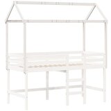 vidaXL Krov za dječji krevet bijeli 217x85,5x154 cm masivna borovina | shoptok.hr