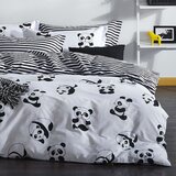 Aberto Design Set Dvokrevetna posteljina Panda, 200x220cm, bijela Cijene
