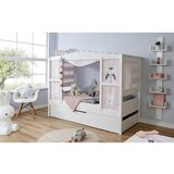 MID.YOU Postelja Lio, 90x200, Bor, Bela, Masivno | Shoptok.si