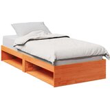  Izvlečna postelja brez vzmetnice vošč. rjava 90x200 cm borovina, (21792083) | Shoptok.si