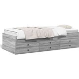 vidaXL Dnevna postelja s predali siva sonoma 90x190 cm inženirski les | Shoptok.si
