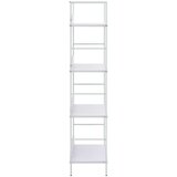 vidaXL Knjižna polica 4-nadstropna bela 60x27,6x124,5 cm iverna pl. | Shoptok.si