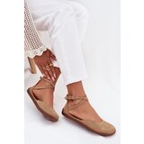 Zazoo Suede Ballet Flats Women Barefoot With Straps u