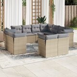  11-dijelni set vrtnih sofa od poliratana s jastucima bež | shoptok.hr