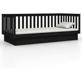  Dnevni krevet crni 100 x 200 cm od masivne borovine | shoptok.hr